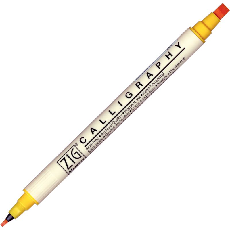 Zig Calligraphy Çift Uçlu Kaligrafi Kalemi 2 Mm. + 5 Mm. 503 Summer Sun