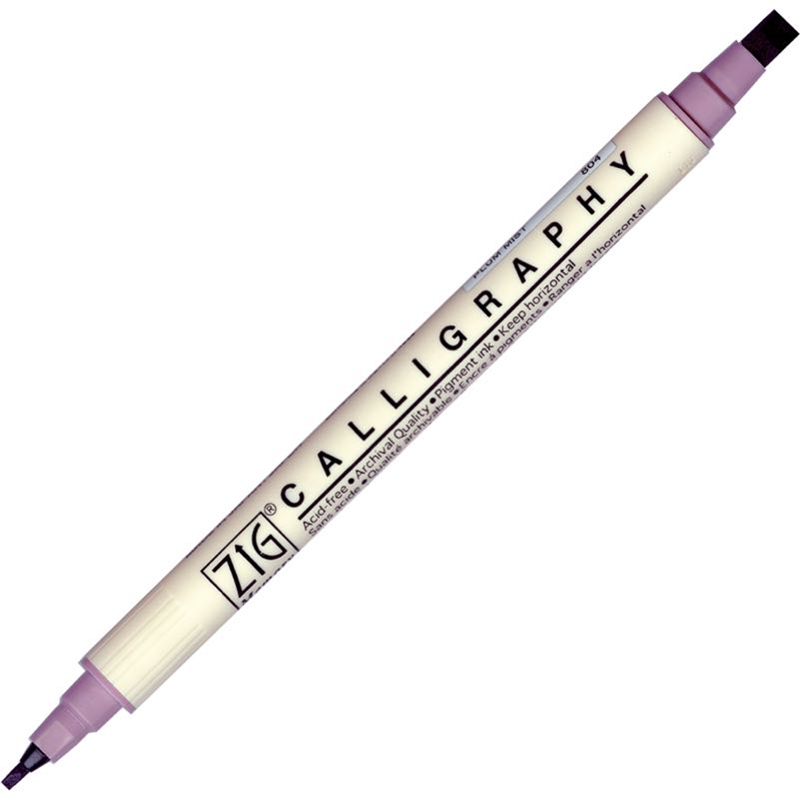 Zig Calligraphy Çift Uçlu Kaligrafi Kalemi 2 Mm. + 5 Mm. 804 Plum Mist