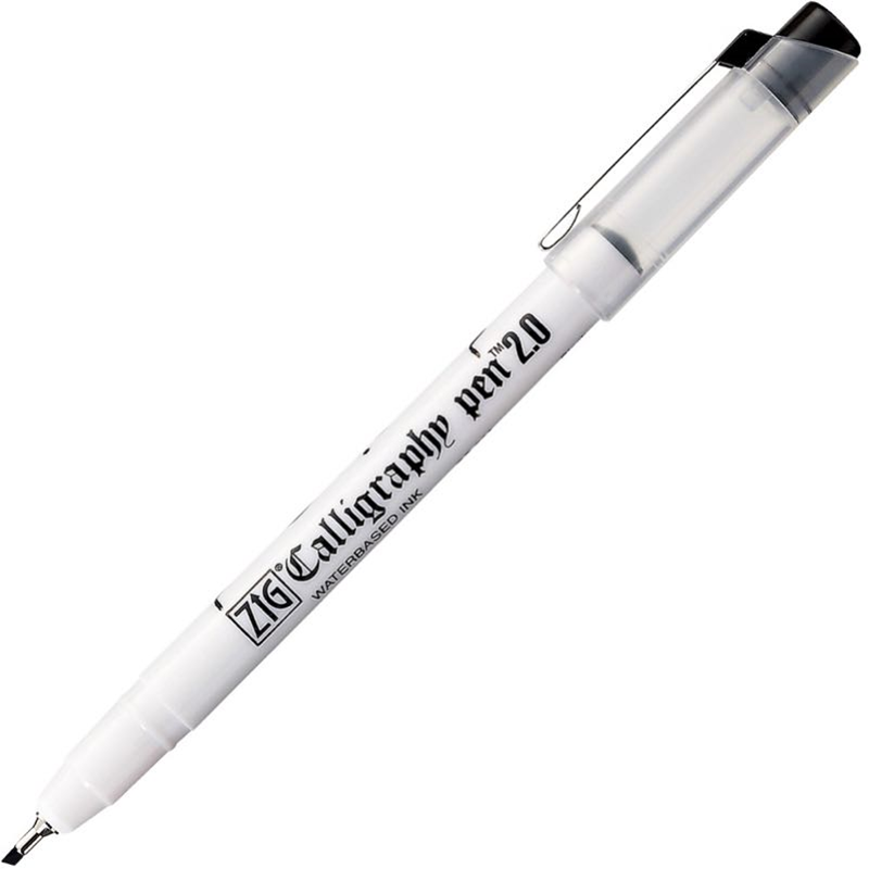 Zig Calligraphy Pen Arabic Yan Kesik Kaligrafi Kalemi 2.0 Mm. Siyah