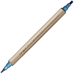 Zig Çift Uçlu Yaldızlı Kaligrafi Kalemi 2 mm. + 3.5 mm. 125 Metallic Blue