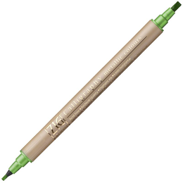 Zig Çift Uçlu Yaldızlı Kaligrafi Kalemi 2 mm. + 3.5 mm. 128 Metallic Light Green