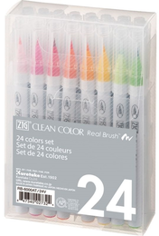 Zig Clean Color Real Brush Fırça Uçlu Marker Kalem Seti 24 Renk