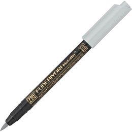 Zig Fudebiyori Metallic Brush Pen Yaldızlı Fırça Uçlu Marker Kalem SILVER