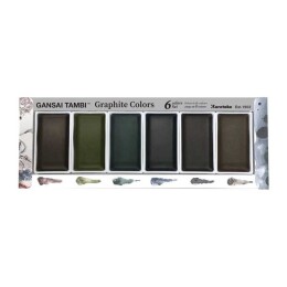 Zig Gansai Tambi Tablet Sulu Boya Seti Graphite Colors 6 Renk - Zig