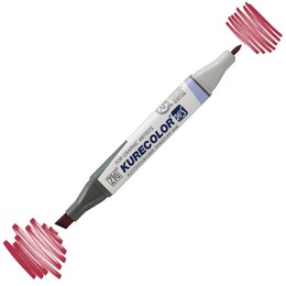 Zig Kurecolor Twin S Grafik Çizim Marker Kalemi 268 Deep Red - 1