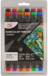 Zig Kurecolor Twin S Marker Kalem Seti 12 Renk BRILLIANT COLORS - 1