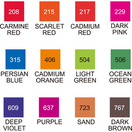 Zig Kurecolor Twin S Marker Kalem Seti 12 Renk BRILLIANT COLORS - 2
