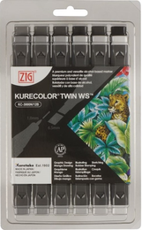 Zig Kurecolor Twin S Marker Kalem Seti 12 Renk COOL GRAY COLORS - 1