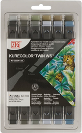 Zig Kurecolor Twin S Marker Kalem Seti 12 Renk GRAY COLORS - Thumbnail