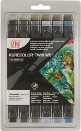 Zig Kurecolor Twin S Marker Kalem Seti 12 Renk GRAY COLORS - 1