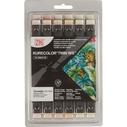 Zig Kurecolor Twin S Marker Kalem Seti 12 Renk NEUTRAL & NATURAL COLORS