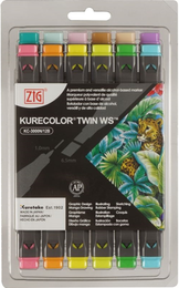 Zig Kurecolor Twin S Marker Kalem Seti 12 Renk PALE COLORS - Thumbnail