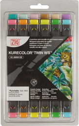 Zig Kurecolor Twin S Marker Kalem Seti 12 Renk PALE COLORS - 1