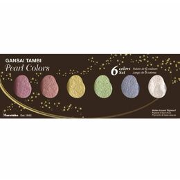 Zig Kuretake Gansai Tambi Pearl Colors Sedefli Tablet Sulu Boya Seti 6 Renk