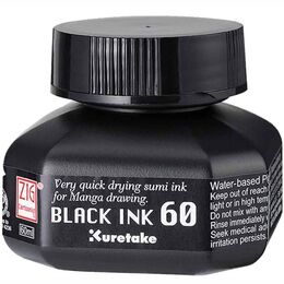 Zig Mangaka Black Ink Siyah Yazı ve Çizim Mürekkebi 60 ml. (Hızlı Kuruyan)
